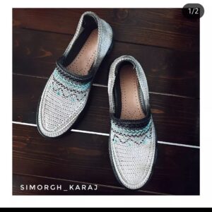 گیوه کد 23 هایلایت طوسی-بافت کم کار